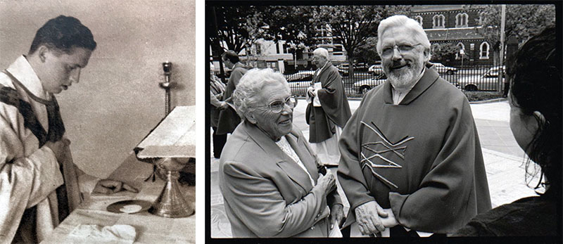 Fr Dowling photos from 1958 and 1995